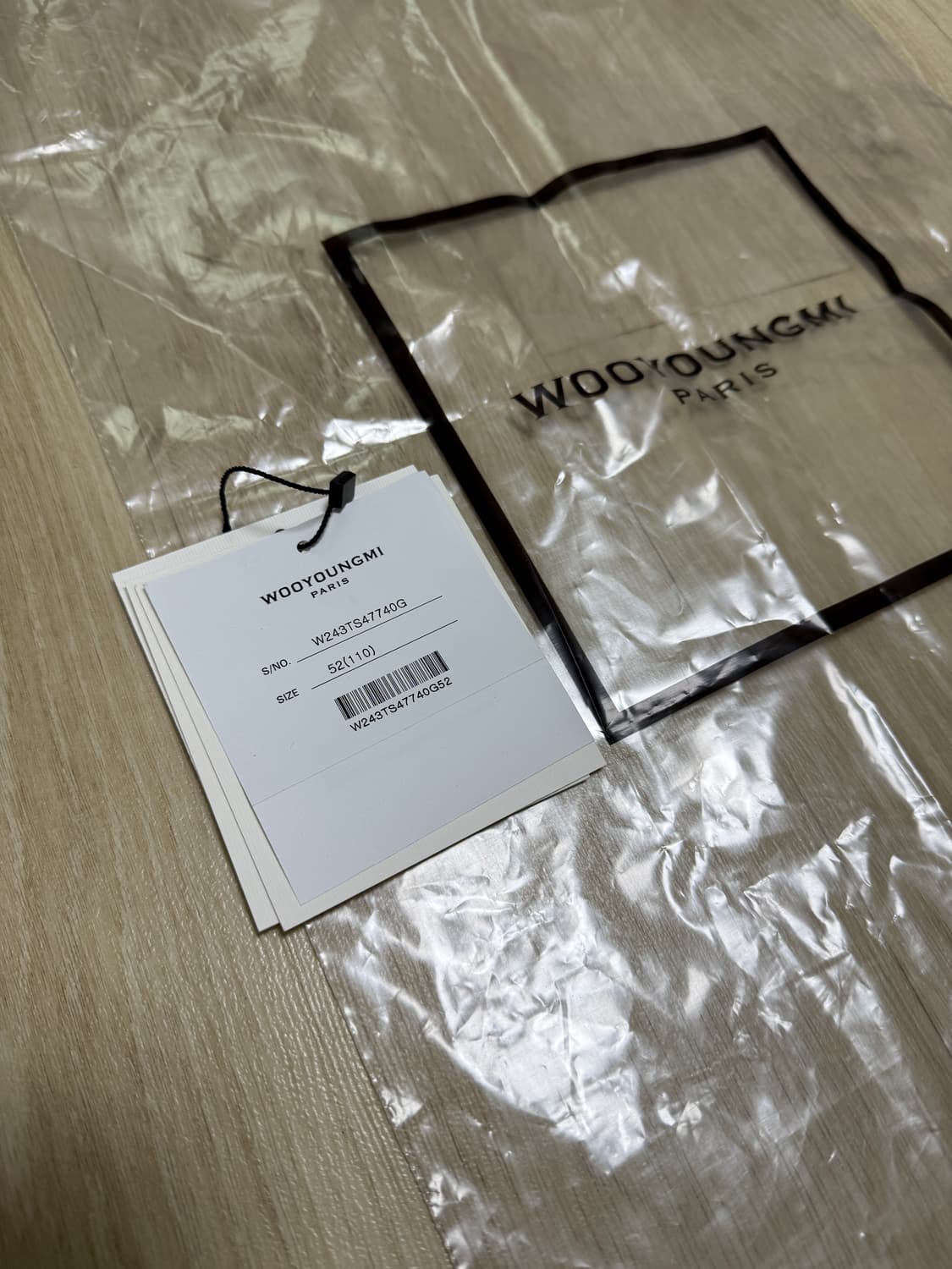 우영미 백로고 후드집업 그레이 52사이즈 상품이미지8