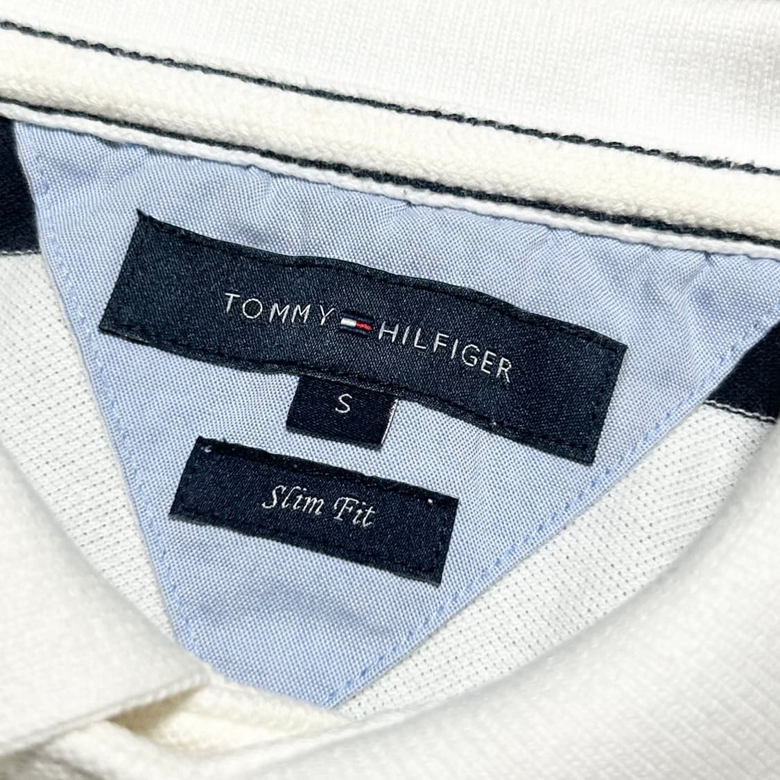 [S] Tommy 타미힐피거 스트라이프 반팔 카라티 상품이미지5