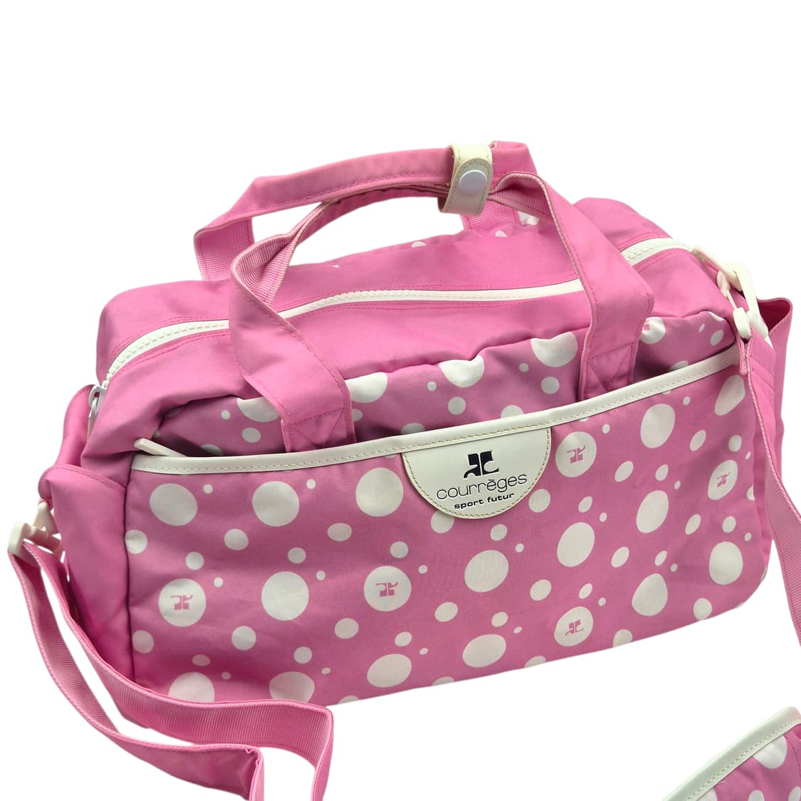 00s 꾸레쥬 핑크 물방울 스포티 3way 볼링백 상품이미지2