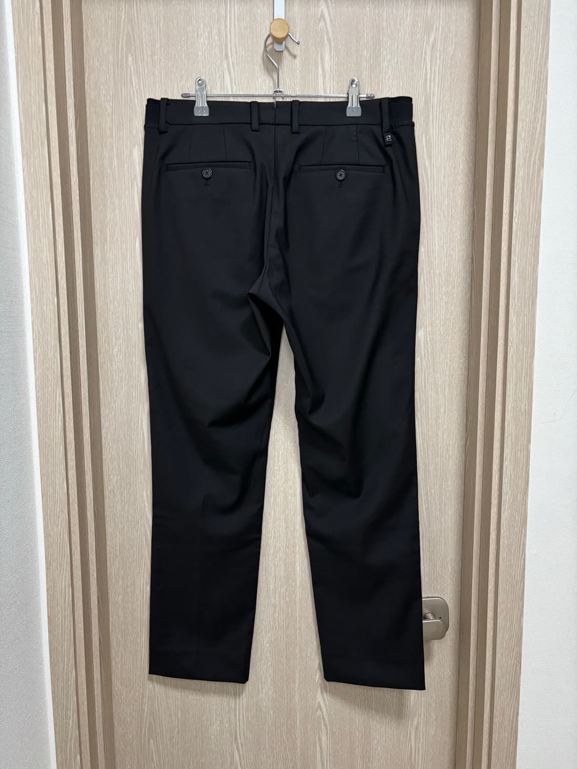 알레그리 Estethia 울블렌드 사이드밴딩 슬랙스82(32)/블랙 상품이미지3