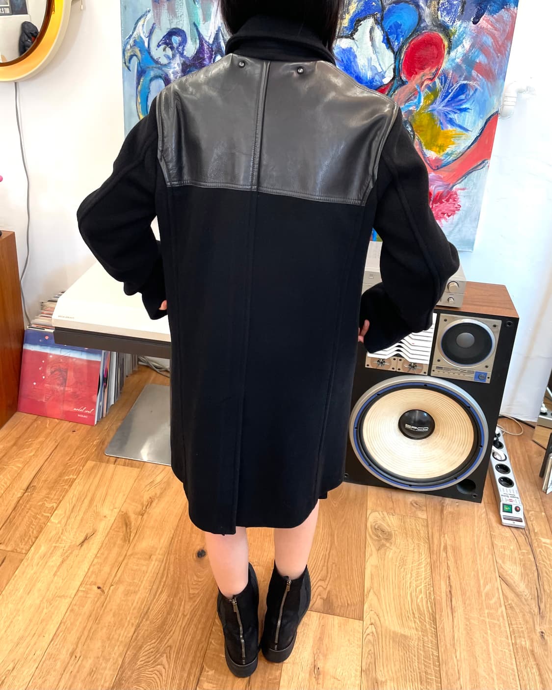 [46] 마크제이콥스 레더 패치 울 코트 상품이미지2