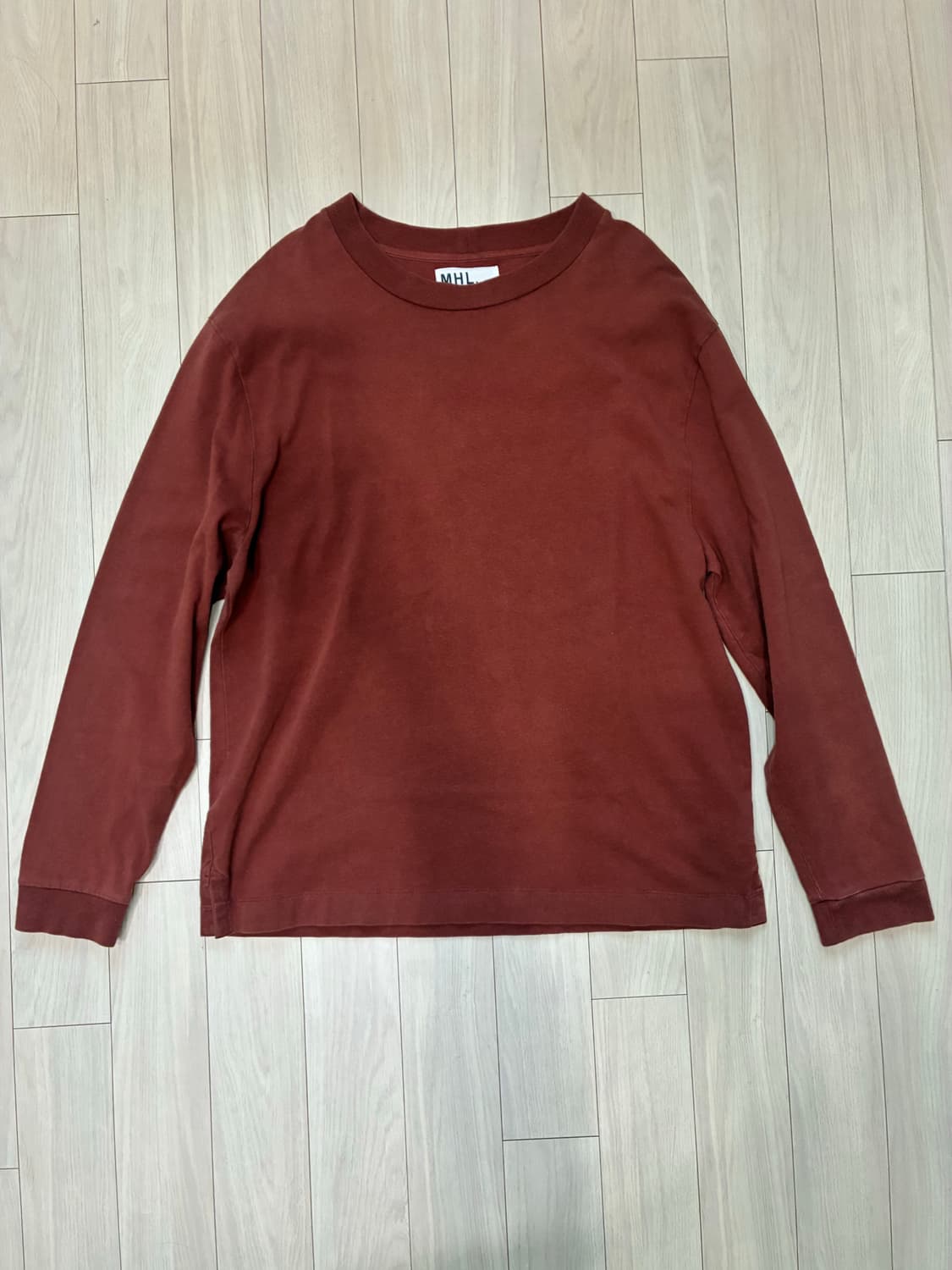 MHL. Margaret Howell 롱슬리브 티셔츠 L — 브릭 레드 상품이미지1