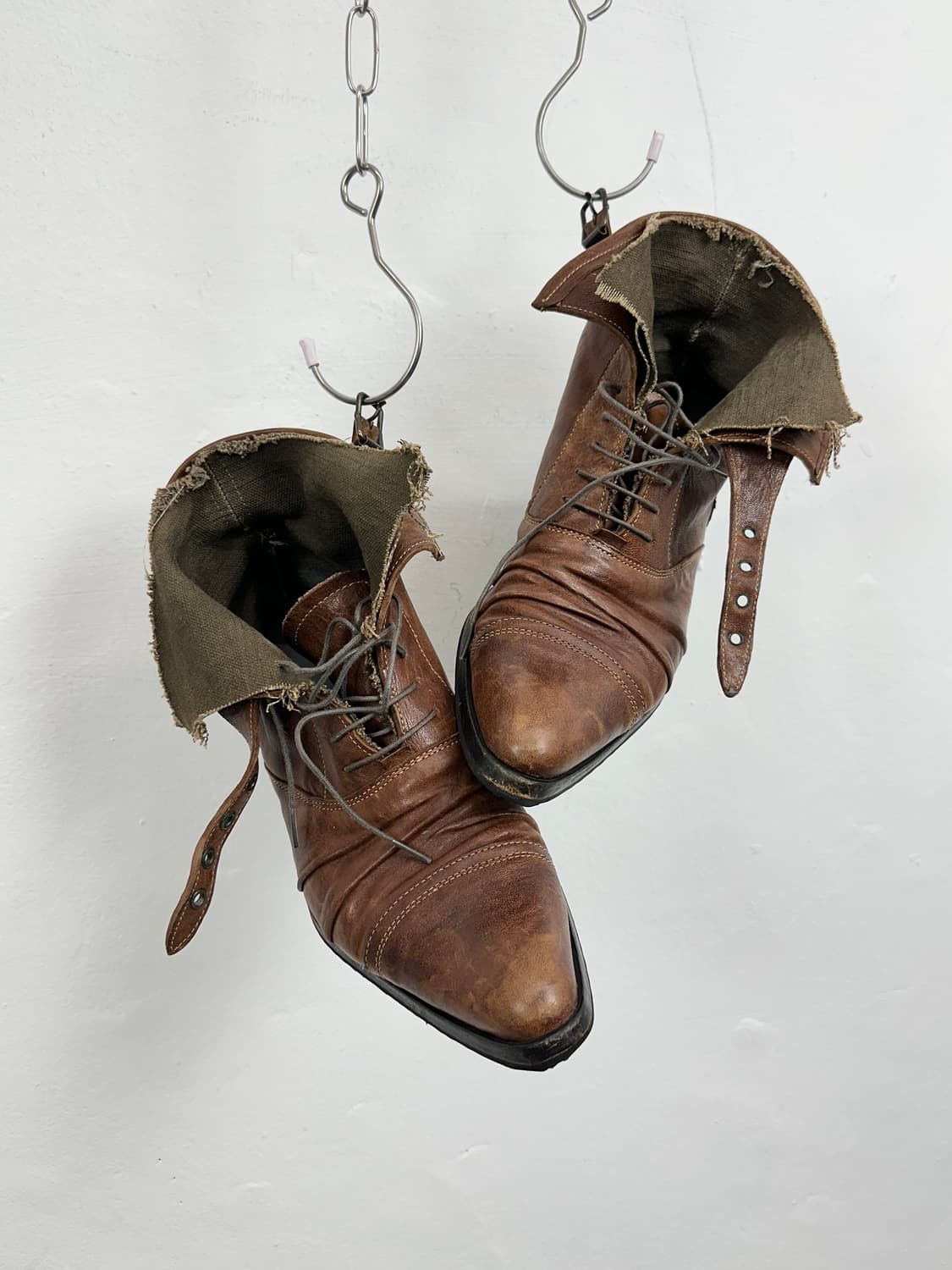 Alfredo Bannister Distressed Draped Leat 상품이미지2