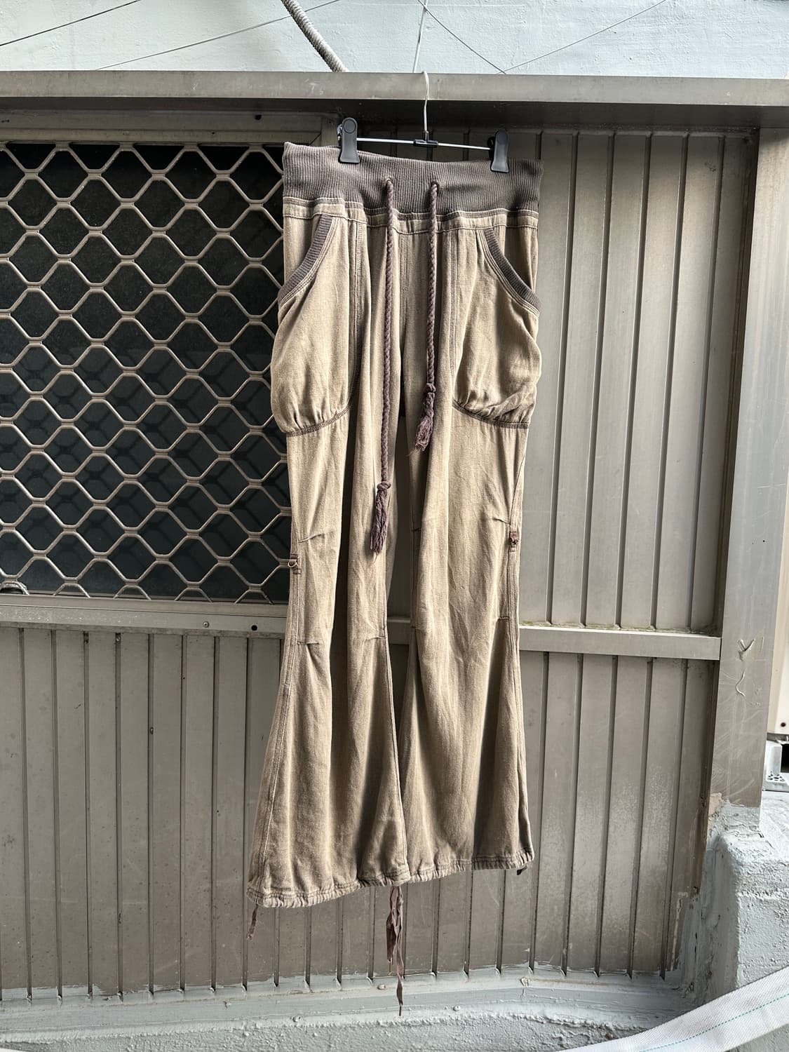 Vintage brown drawstring flare pants   상품이미지6