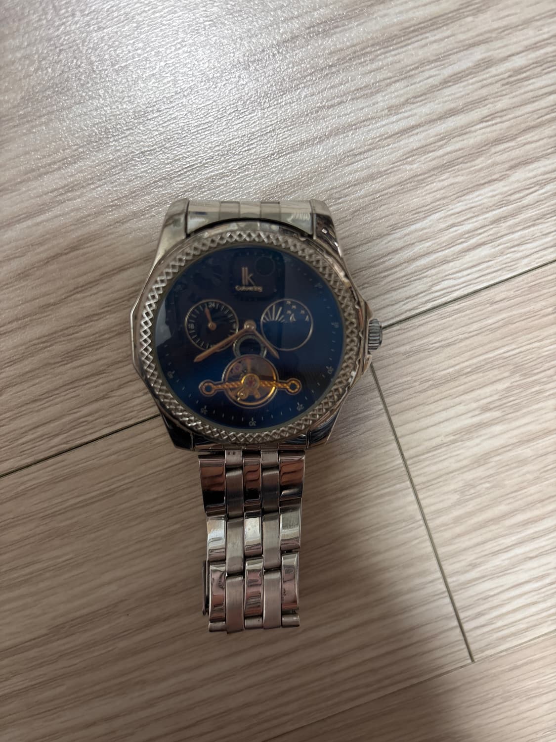 오토매틱 메탈 시계 오픈워크 디자인 상품이미지1