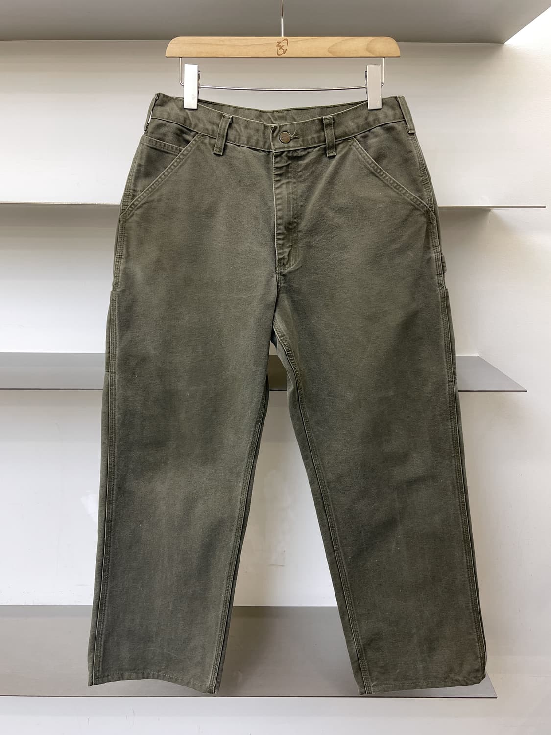 칼하트 B11 모스 캔버스 카펜터 팬츠 상품이미지3