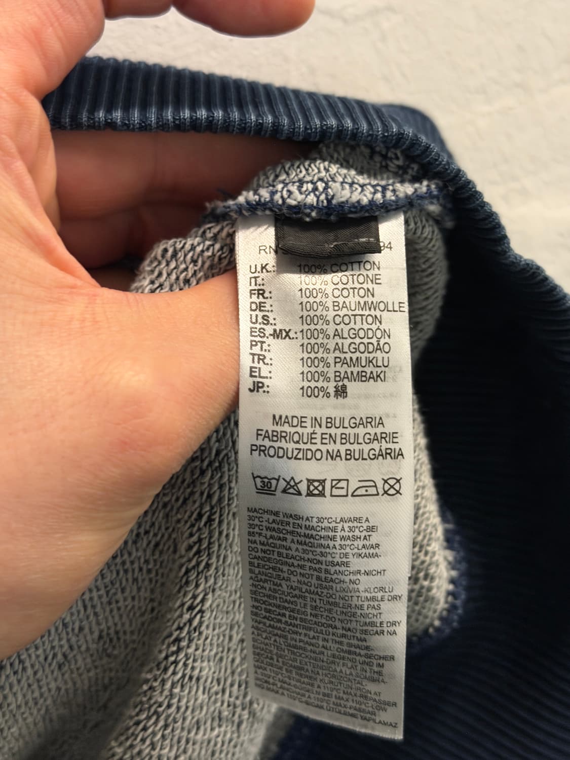 Diesel 블랙 패치워크 크루넥 스웨트 셔츠 M 상품이미지6