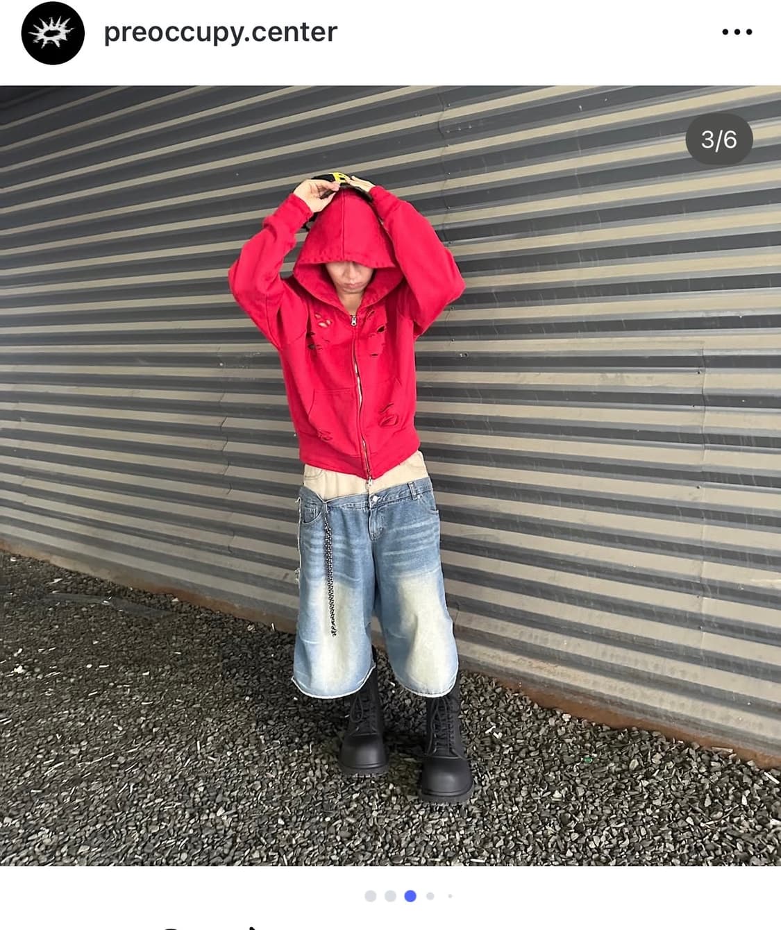 Preoccupy 프리아큐파이 double layered denim 상품이미지2