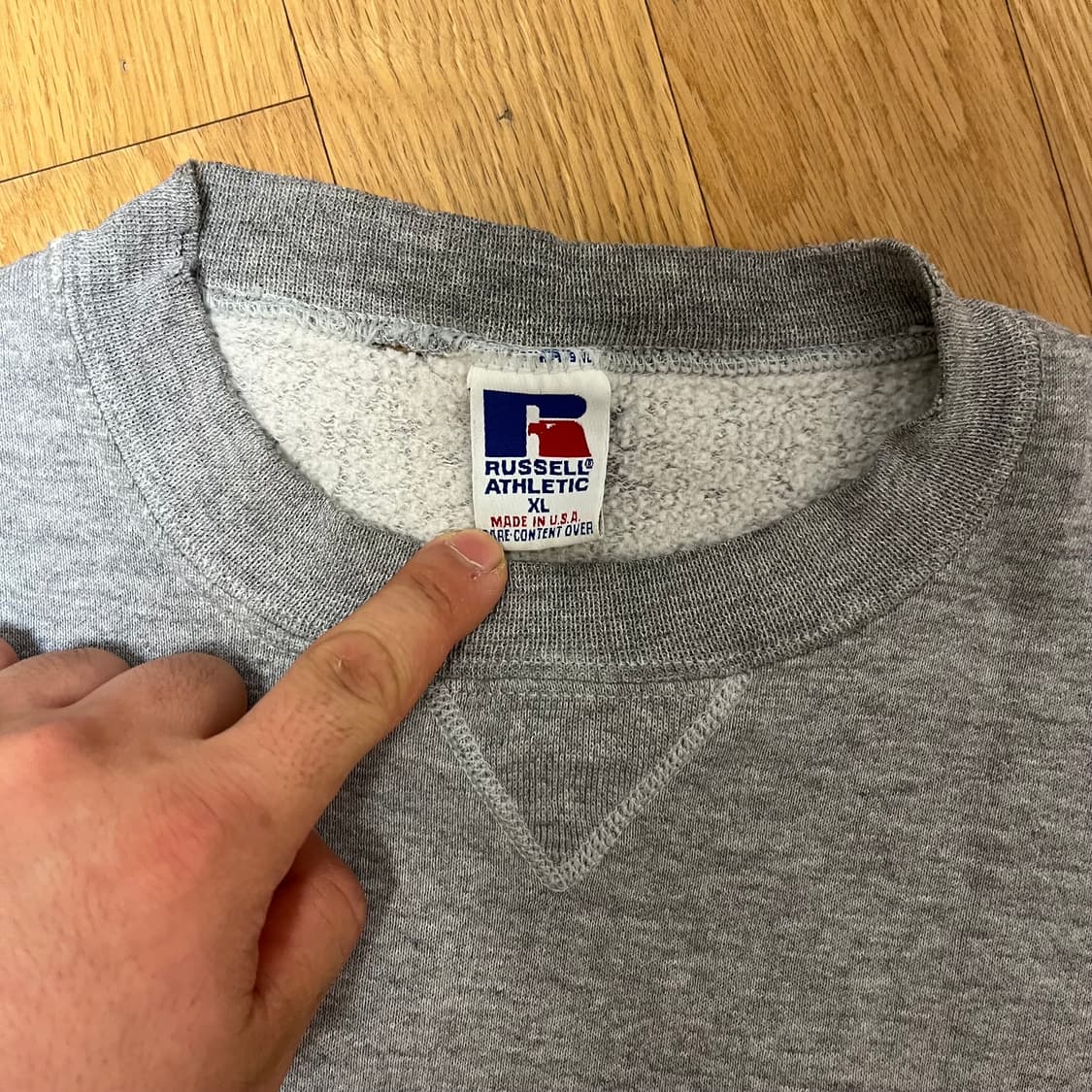 [XL] 90s USA 러셀 크루넥 그레이 상품이미지2