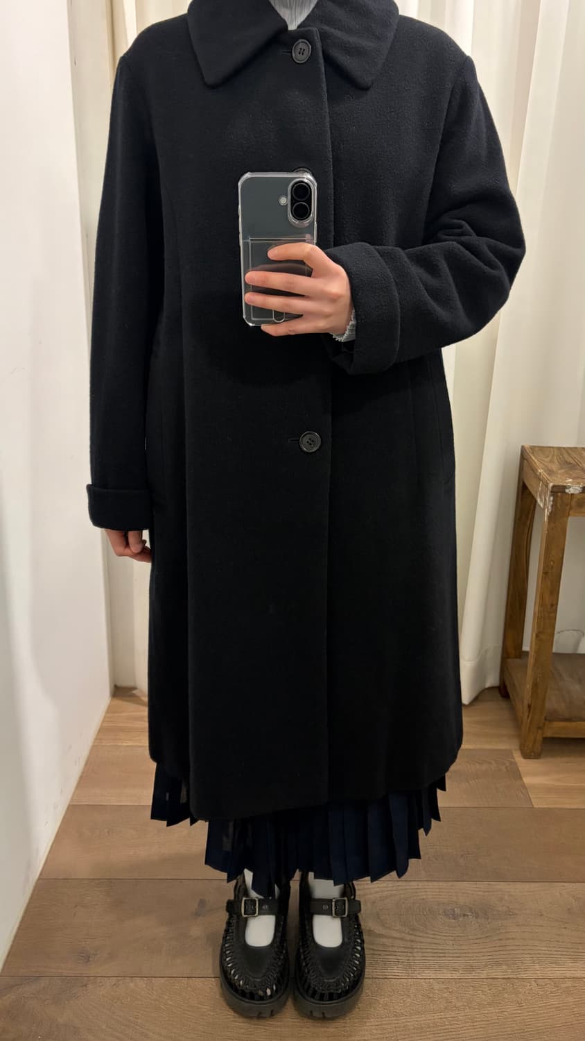 90’s Wool Wide Long Coat 상품이미지8