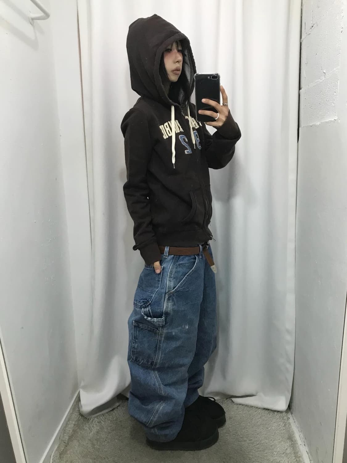 Abercrombie Brown Two-Way Hood Zip-Up  상품이미지3