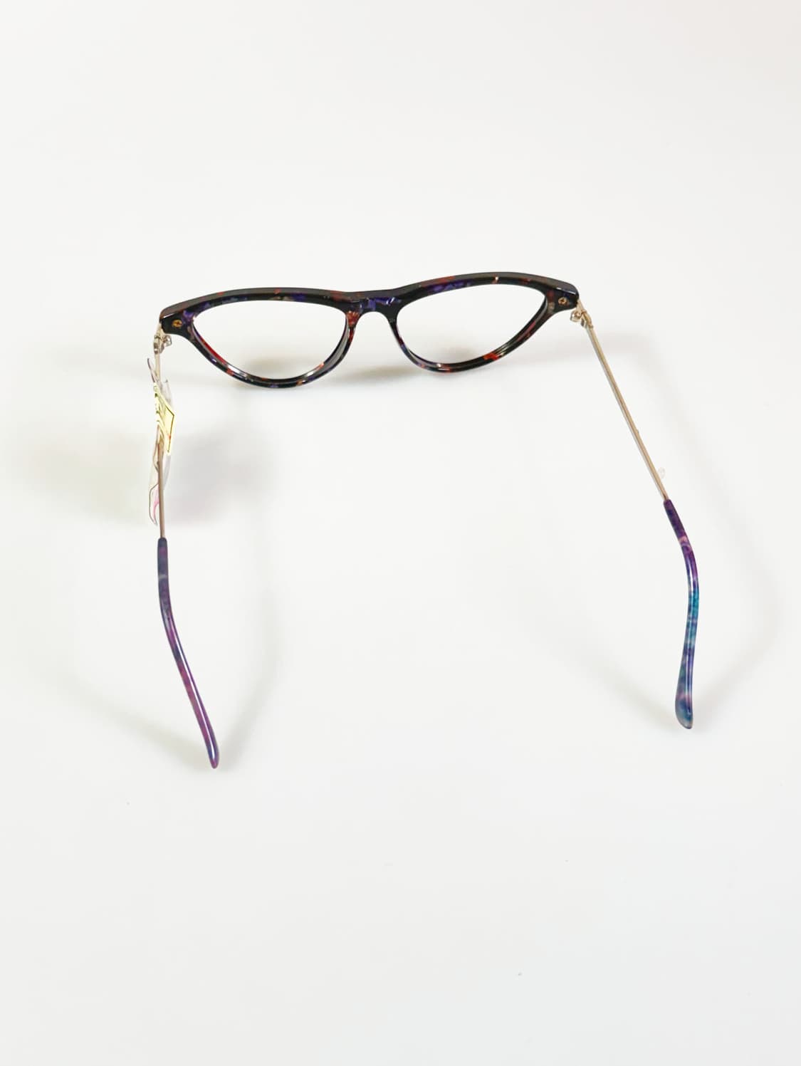 90s SEVA SCHAN 캣아이 뿔테 마블 빈티지 안경 상품이미지6