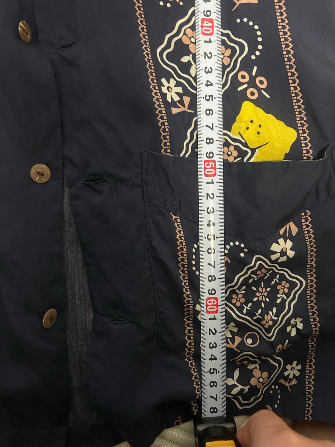 캐피탈 페이즐리 반팔 셔츠 네이비 상품이미지3