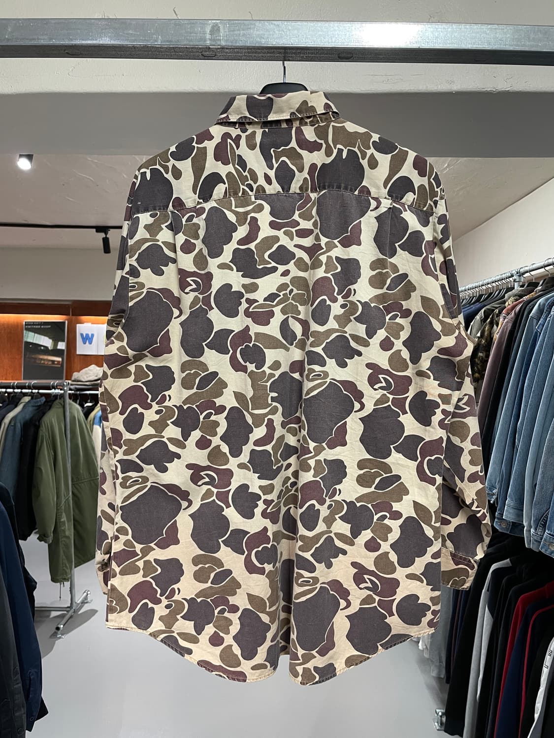 빈티지 덕 카모플라주 패턴 셔츠 상품이미지4