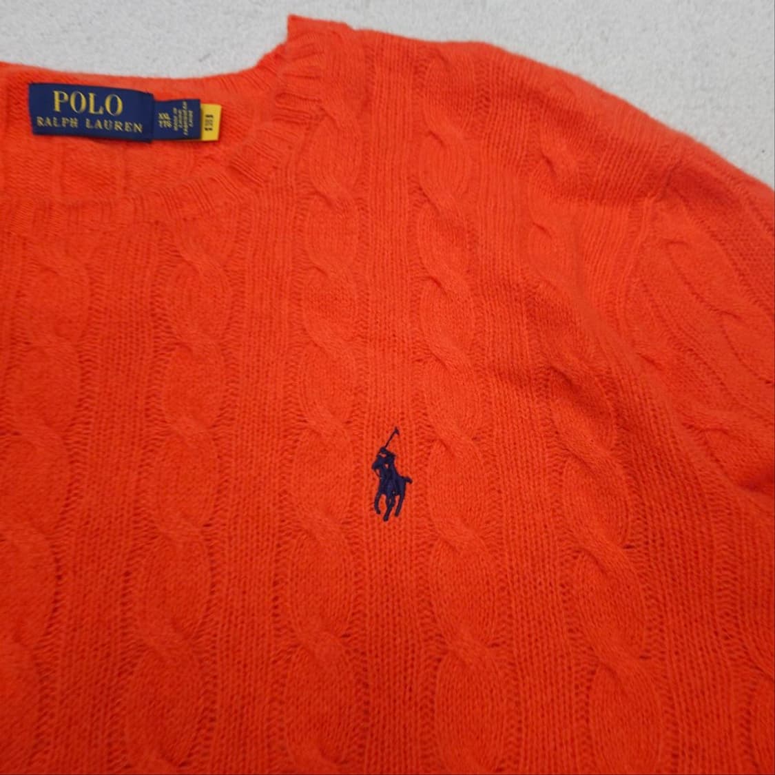 폴로 랄프 로렌 신형 QR 캐시미어 블렌드 케이블 니트 XXL 상품이미지3