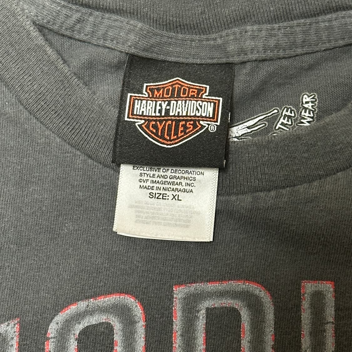 할리 데이비슨 그래픽 반팔 튜블라 티셔츠 XL 상품이미지5