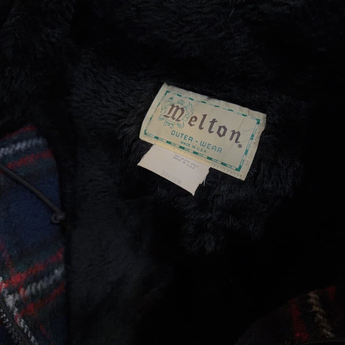 Melton USA 체크 퍼 후드자켓 상품이미지7