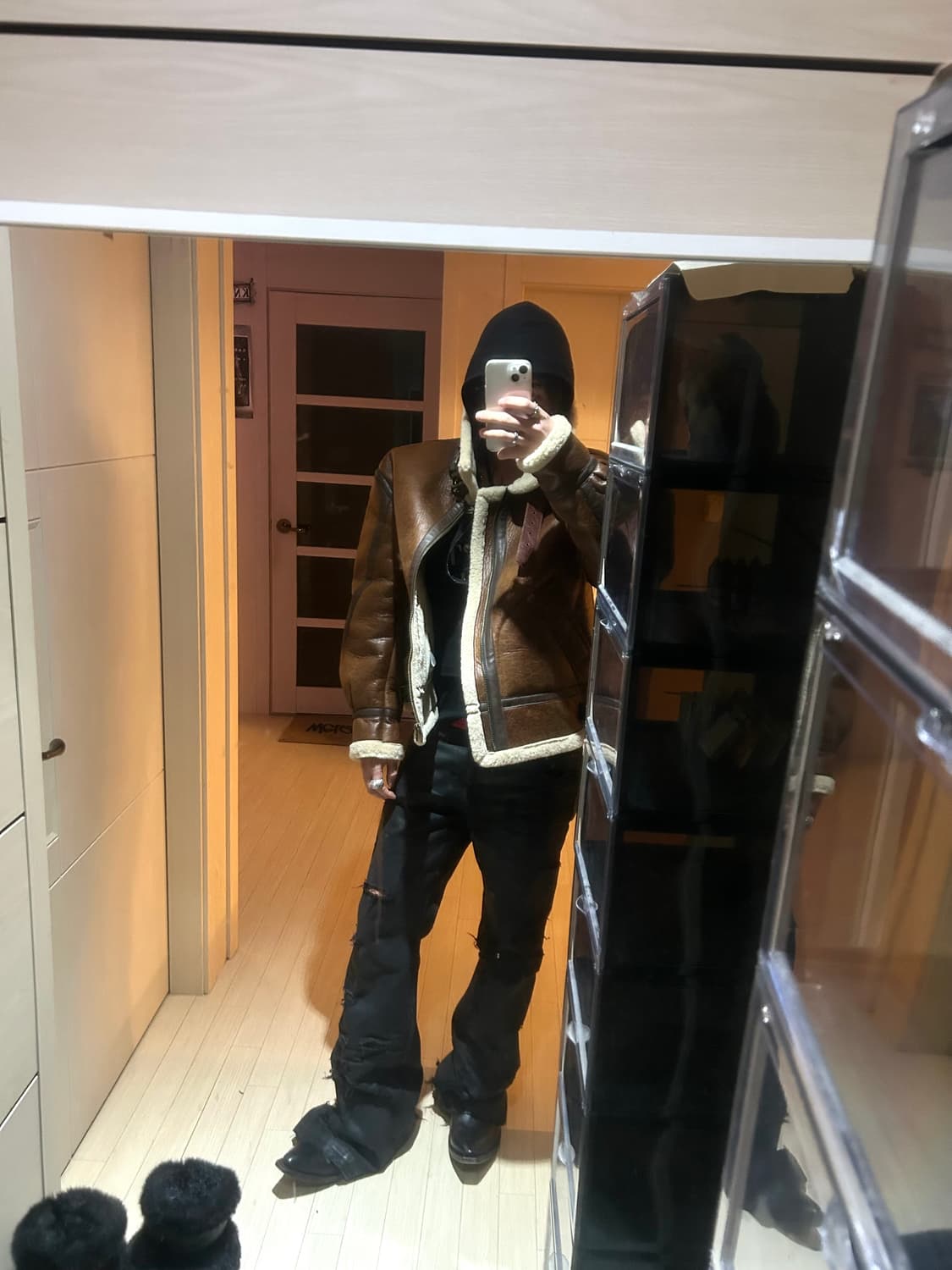 Over B-3 Type Shearling Jacket 상품이미지6