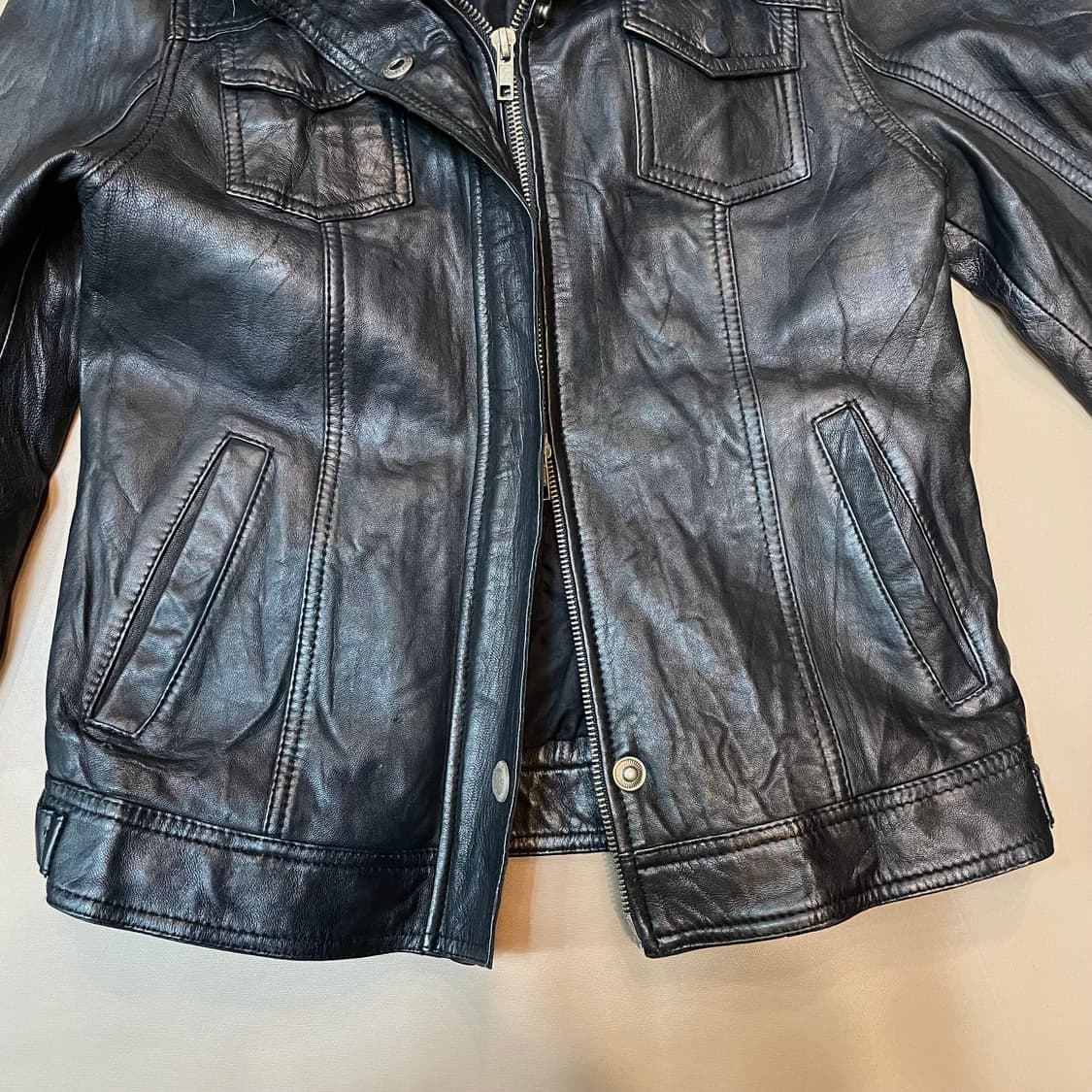 JPv)여성 양가죽 후드점퍼(S) 상품이미지3