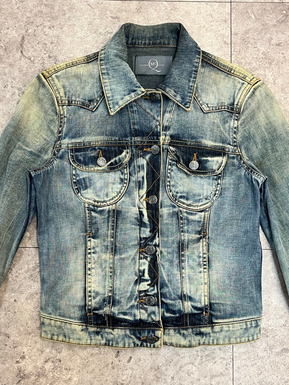 알렉산더 맥퀸 자수 데님자켓 38 #csz2454 상품이미지4