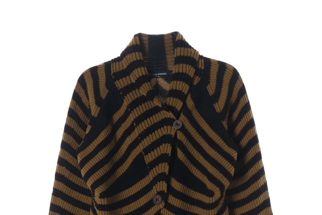 소니아리키엘 브이넥 울 스트라이프 가디건 상품이미지3