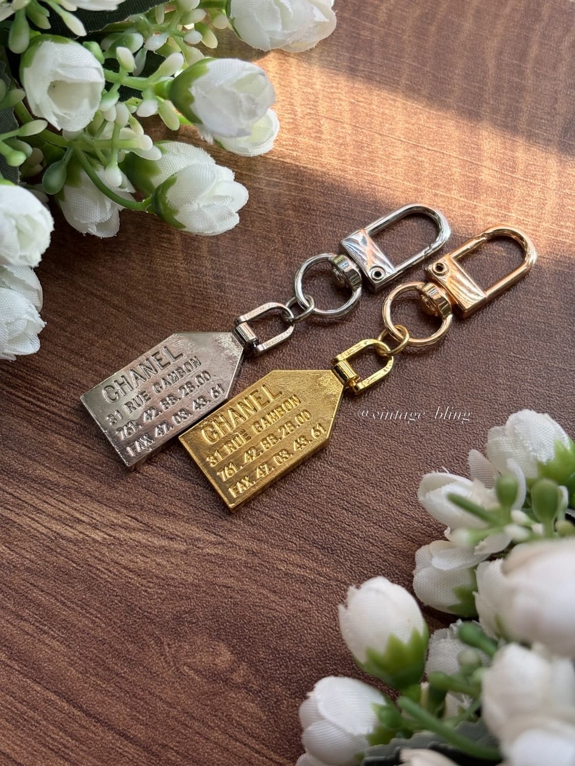 샤넬 깜봉 메탈 태그 백참 키링 키체인 상품이미지1