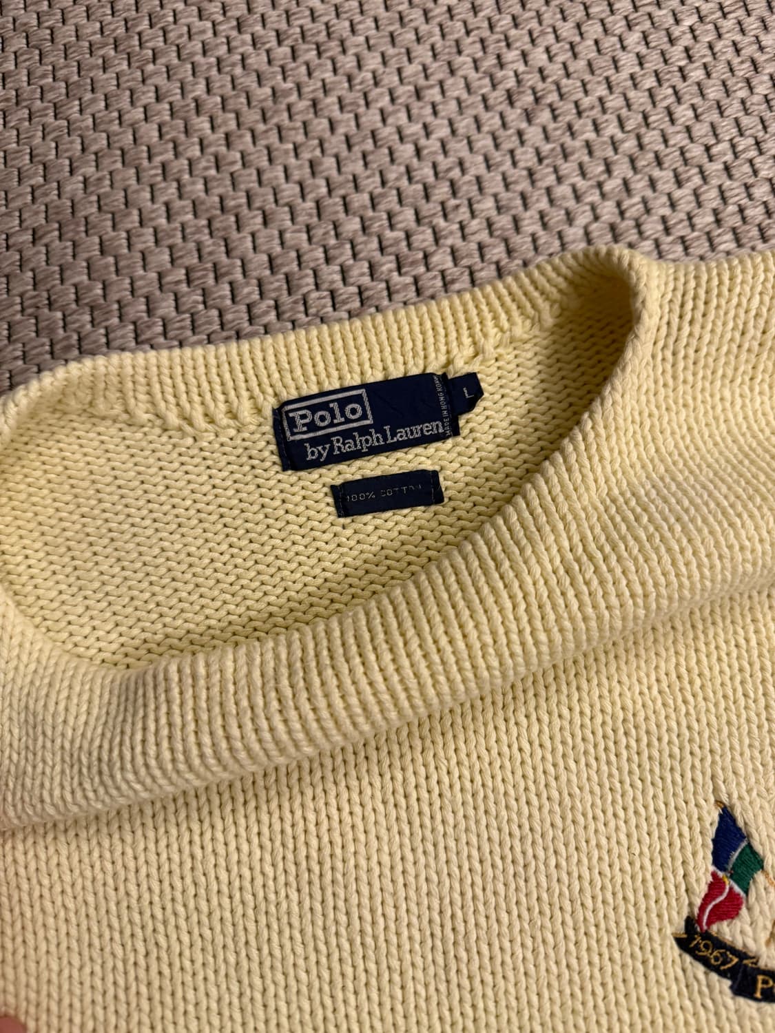 80s 폴로 크로스플래그 니트 상품이미지3