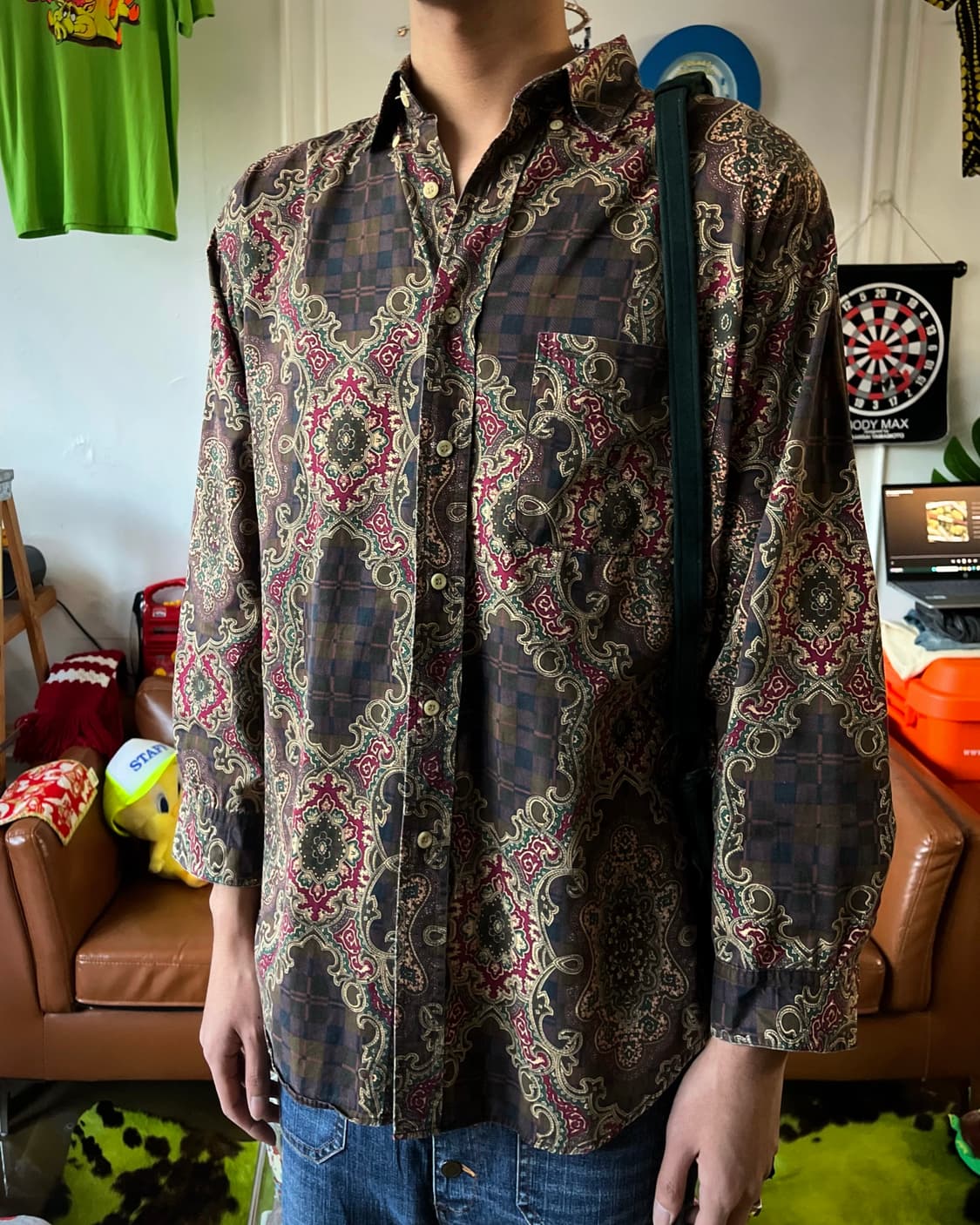 1990s Signfried Paisley Western Shirt 상품이미지2
