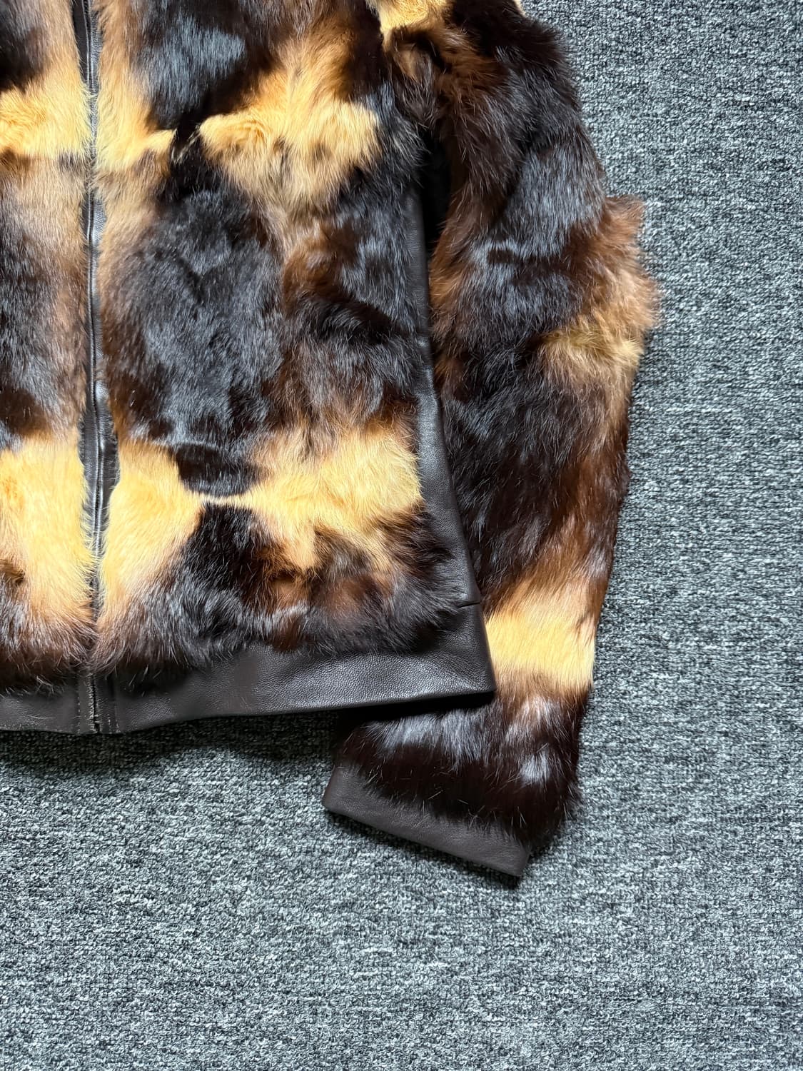 빈티지 컬러 믹스 퍼 자켓 상품이미지7