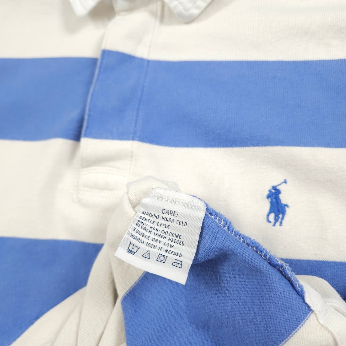 (여성XL) 폴로 랄프로렌 럭비티 흰/파 스트라이프 상품이미지5