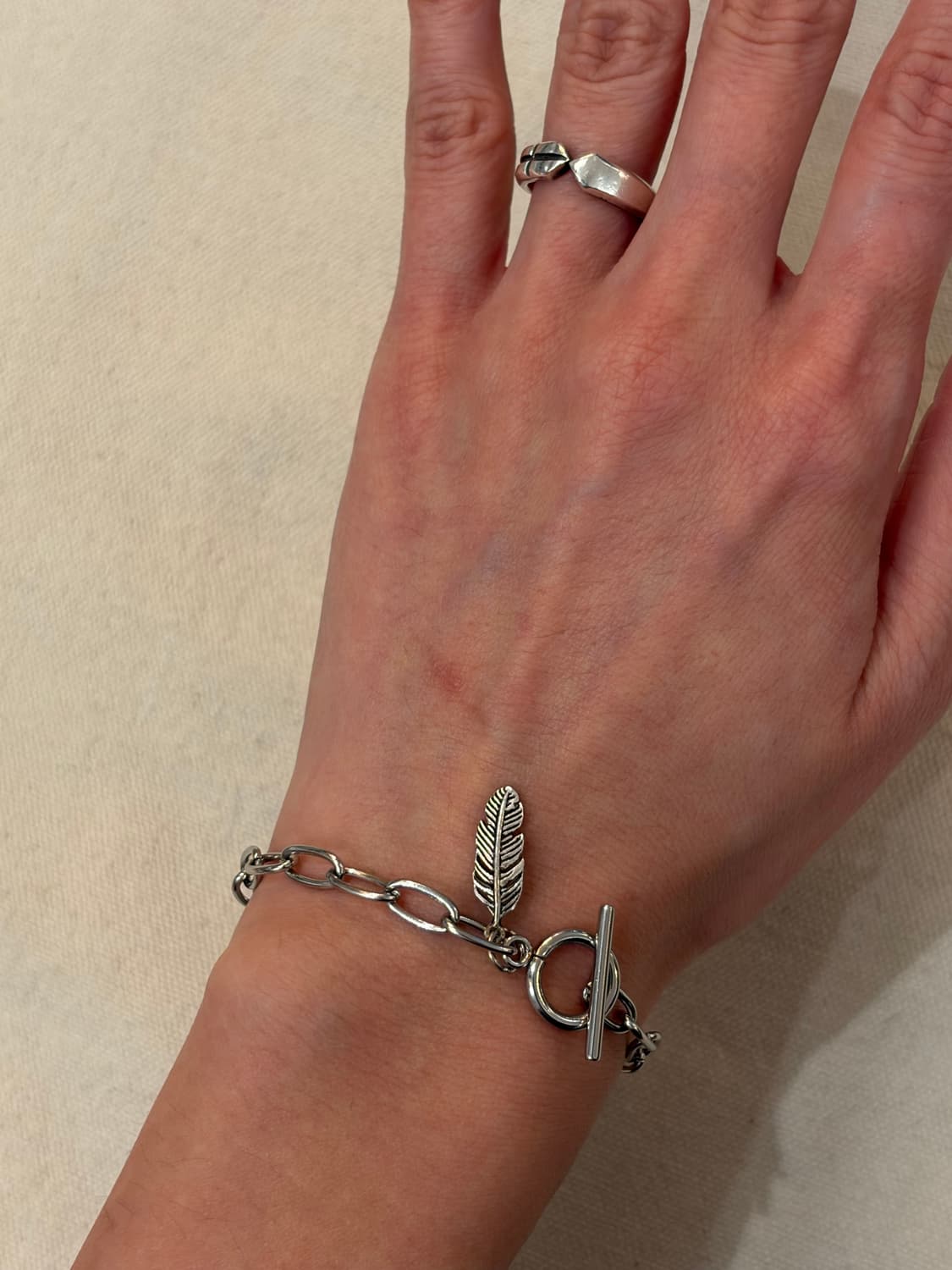 🐰🐻 토곰아비 실버 체인 팔찌 상품이미지8