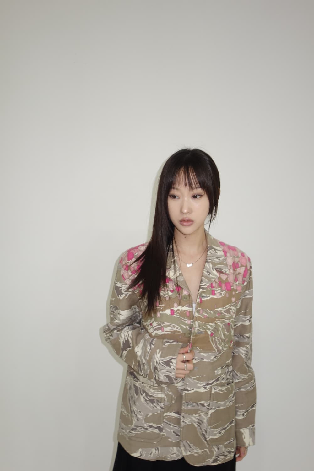 언더커버 AW01 “D.A.V.F” 헤비 코튼 카모 패널 자켓 상품이미지1