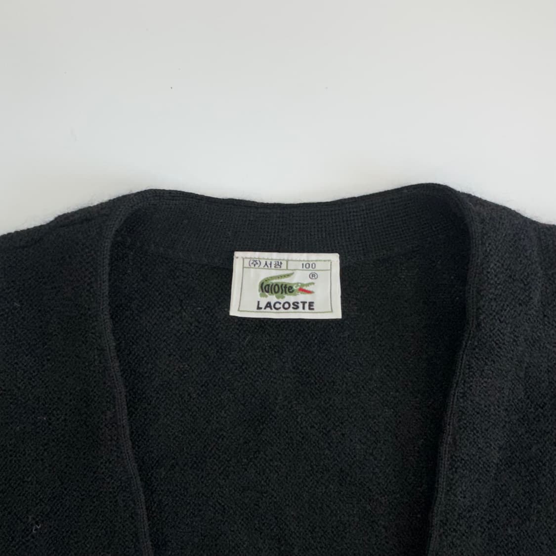 Lacoste 라코스테 스몰로고 블랙 니트 가디건 상품이미지5