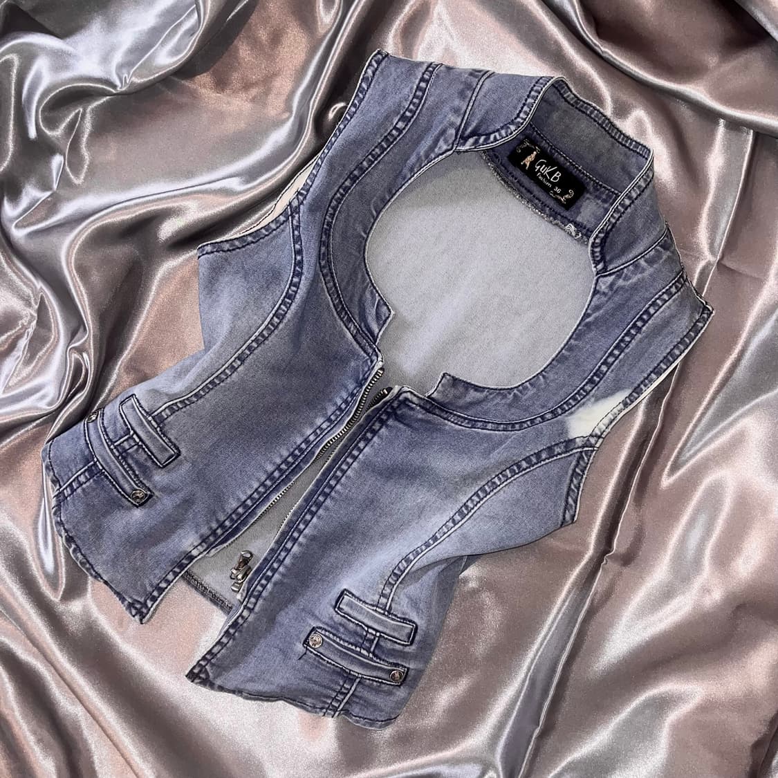 Vintage y2k denim vest 빈티지 데님 베스트 상품이미지1