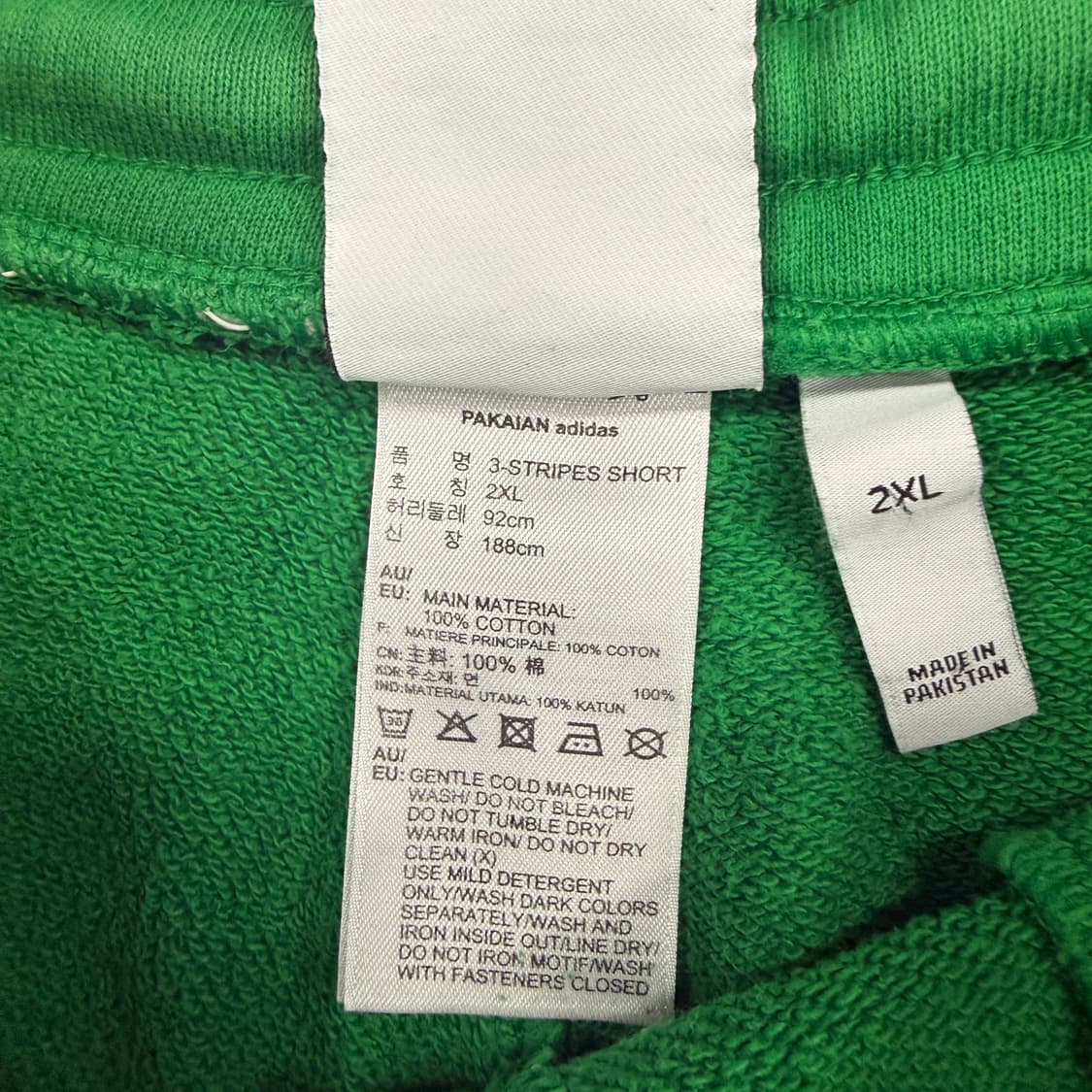 (XL)아디다스 Adidas 삼선 트레포일 코튼 반바지(그린) 상품이미지3