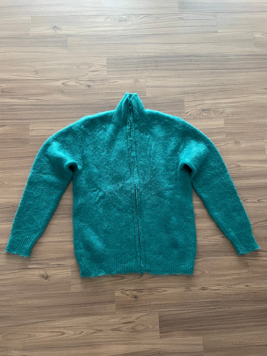 니들스 지퍼 모헤어 가디건 에메랄드 xs  상품이미지2