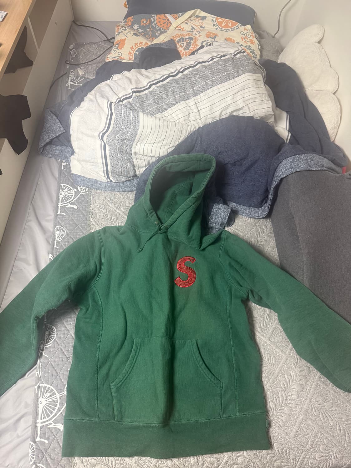 슈프림 S로그 후드티 블랙,그린 상품이미지3