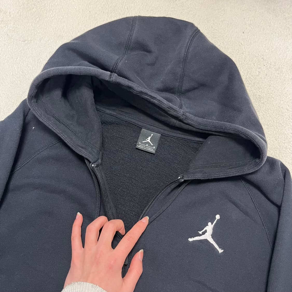 Jordan Black Zip Hoodie 상품이미지6