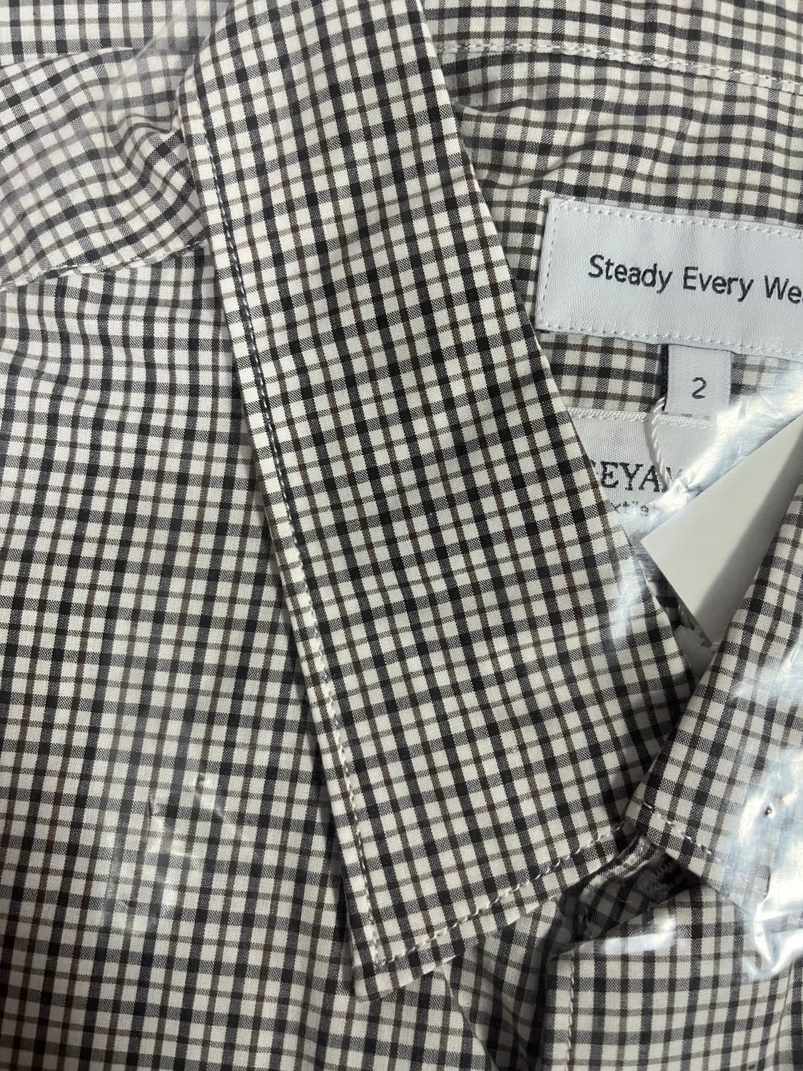 스테디에브리웨어 체크셔츠 (브라운 체크) 2사이즈 (새상품) 상품이미지1