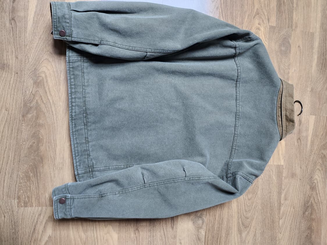 [L,모스그린]에스피오나지 워시드 캔버스 블루종 자켓 판매합니다. 상품이미지3