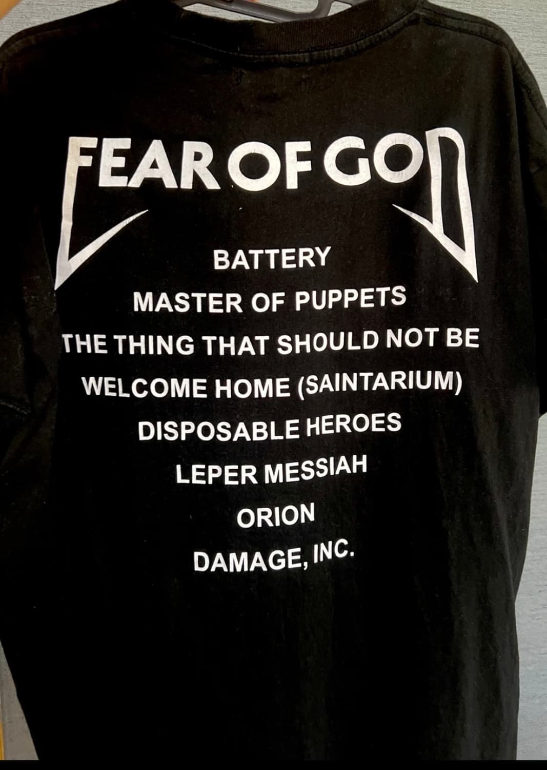 Fear of God 메탈리카 티셔츠 L 상품이미지5