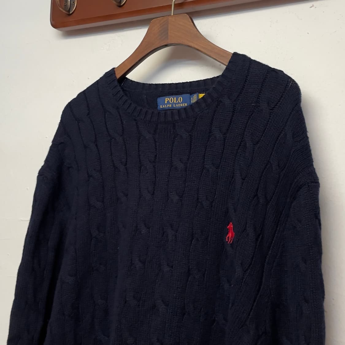 폴로 랄프로렌 네이비 케이블 니트 (QR정품)   상품이미지2