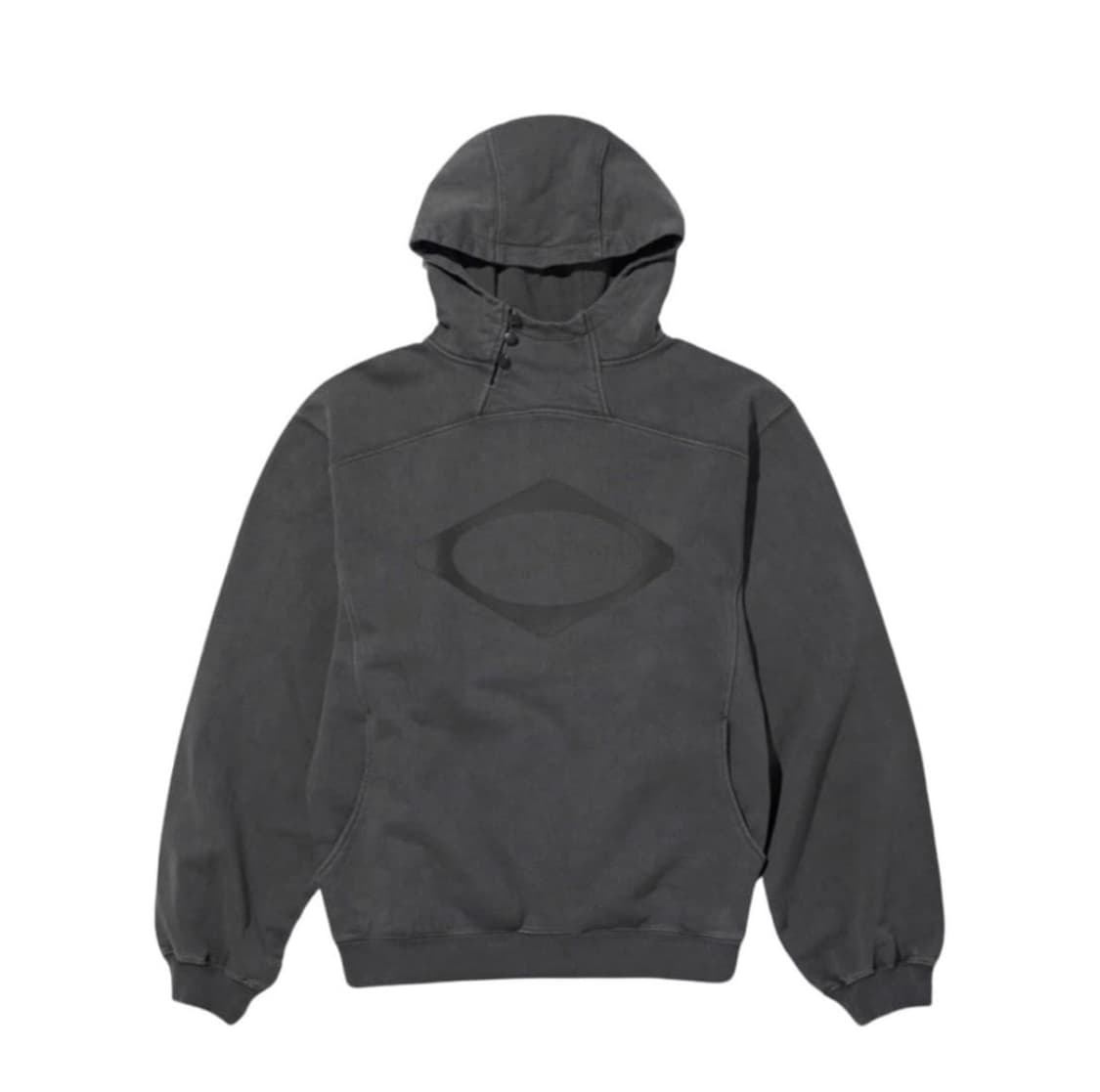 미스치프 롬버스 사이드 버튼 업 후드 워시드 차콜 L 팝니다 상품이미지1
