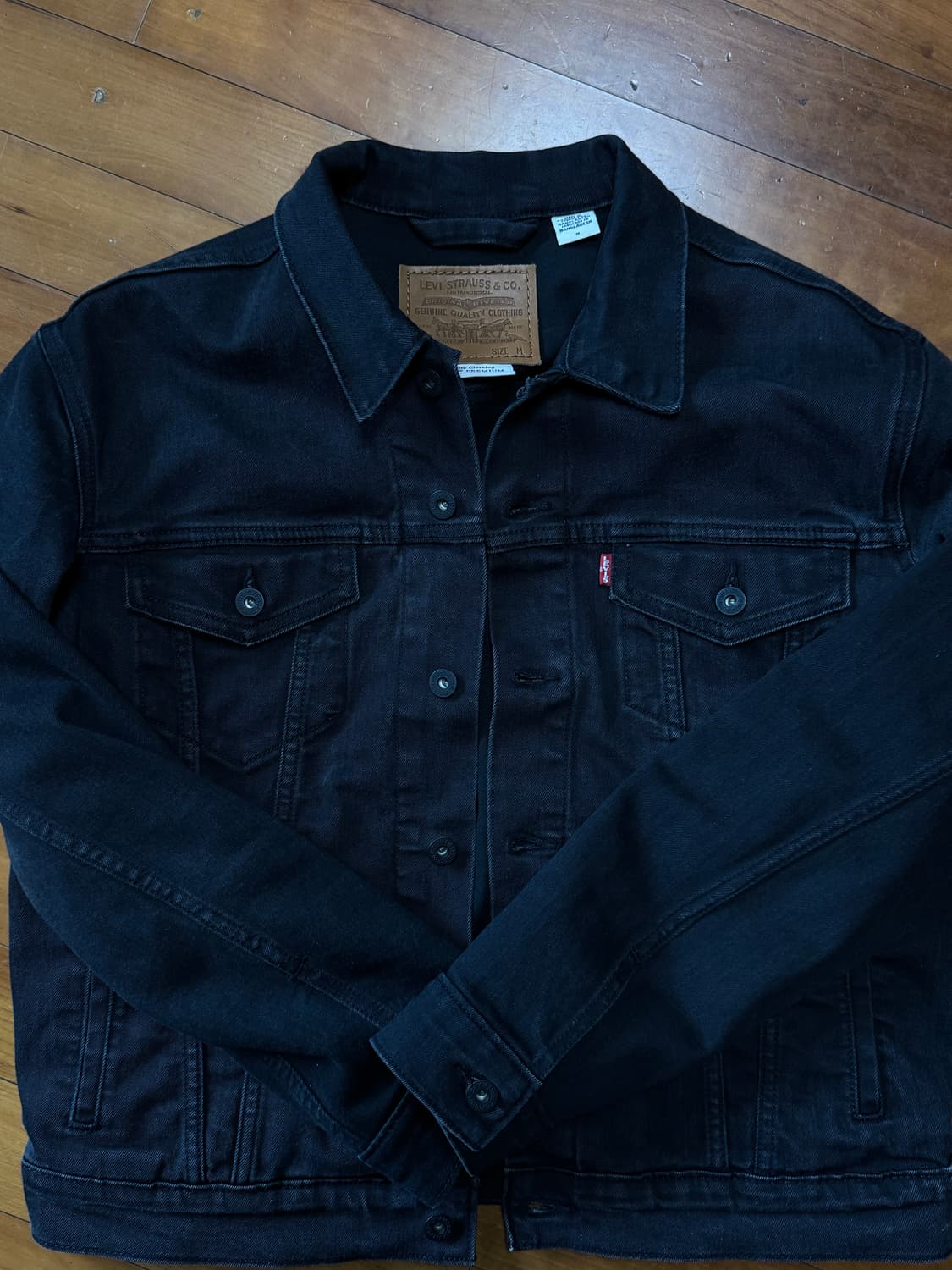 리바이스 블랙 데님 트러커 자켓 M 100 상품이미지1