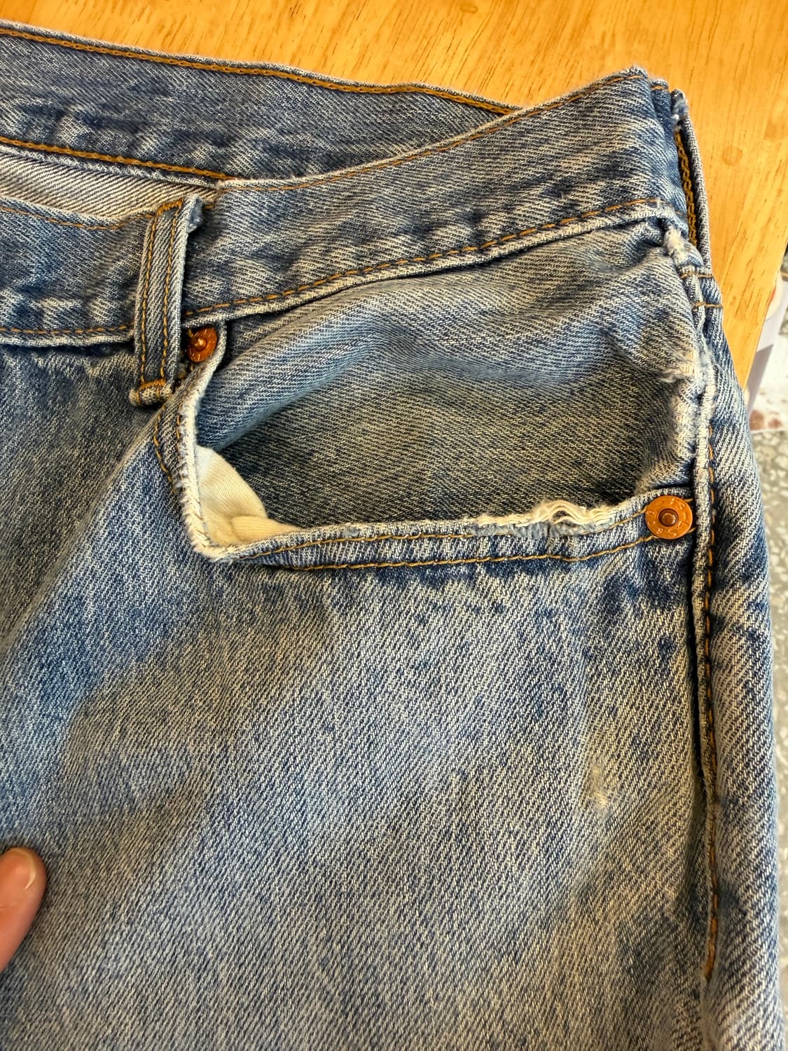 리바이스 501 블랭크탭 빈티지워싱 상품이미지4