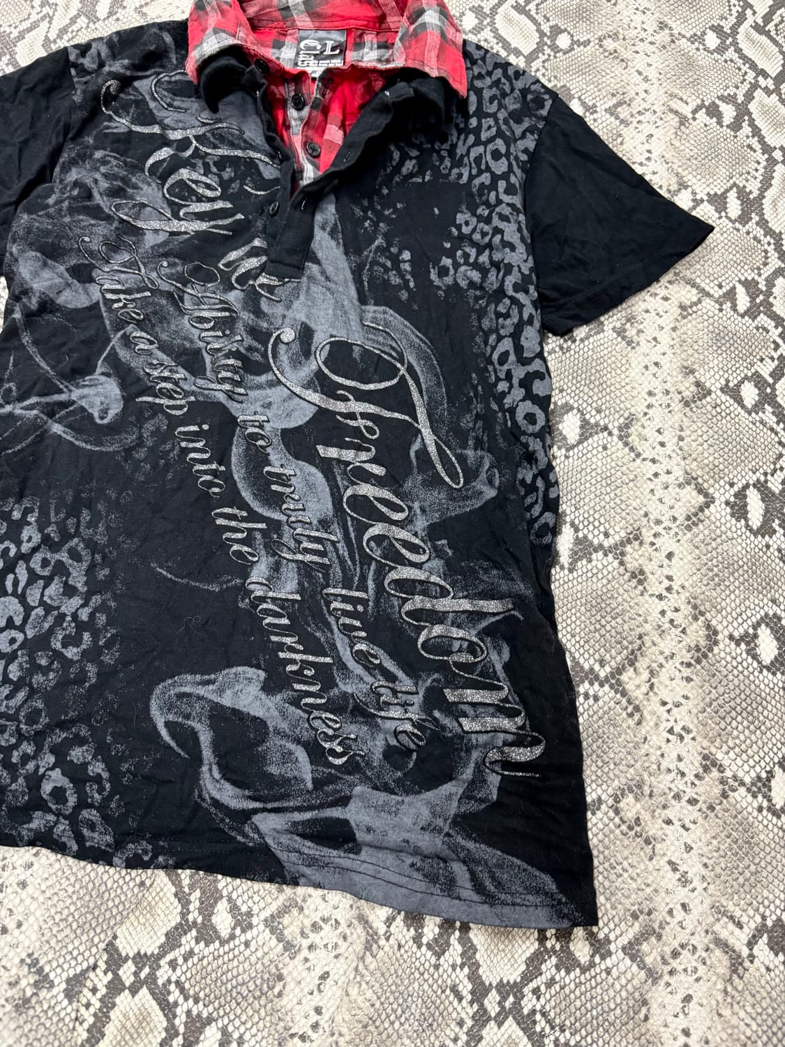 “Clash” 00’s Design Check Layered Leopar 상품이미지5