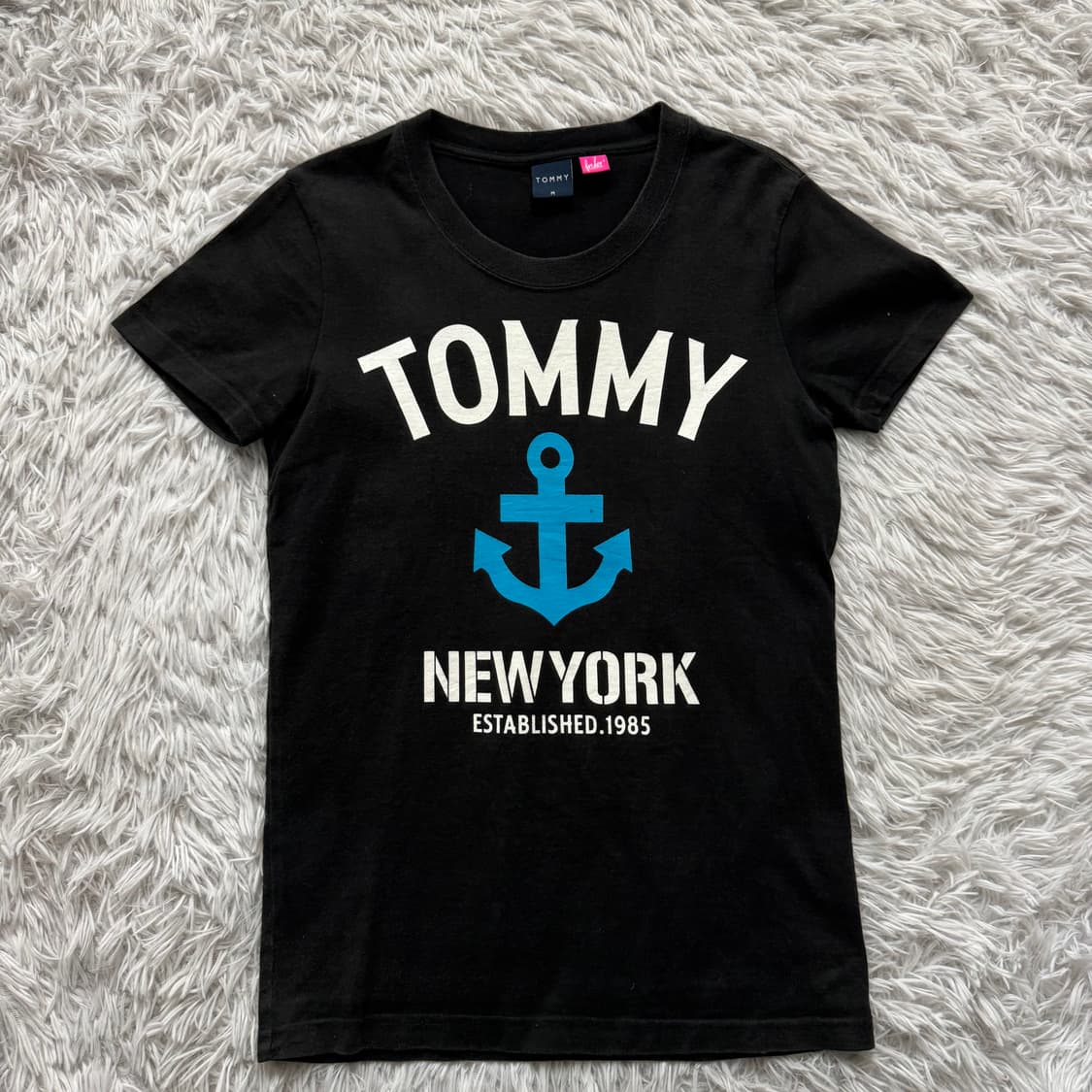 TOMMY 일본빈티지 딱붙핏 반팔 슬림핏 타미 반팔 타미크롭티 M 40 상품이미지2