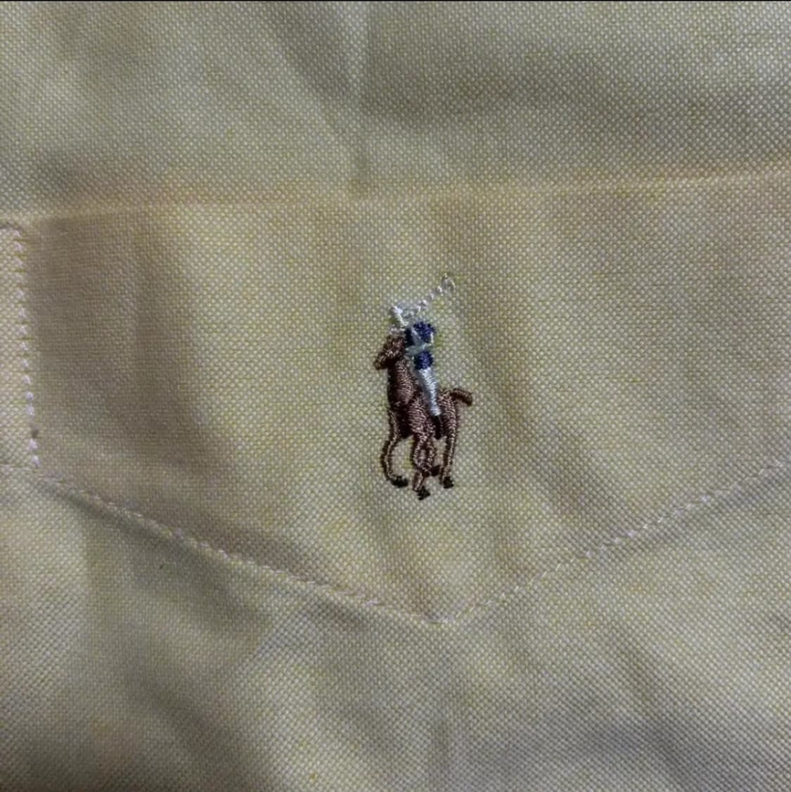 폴로 랄프로렌 옥스포드 옐로우 셔츠 실측 XL, 105 ~ 상품이미지4