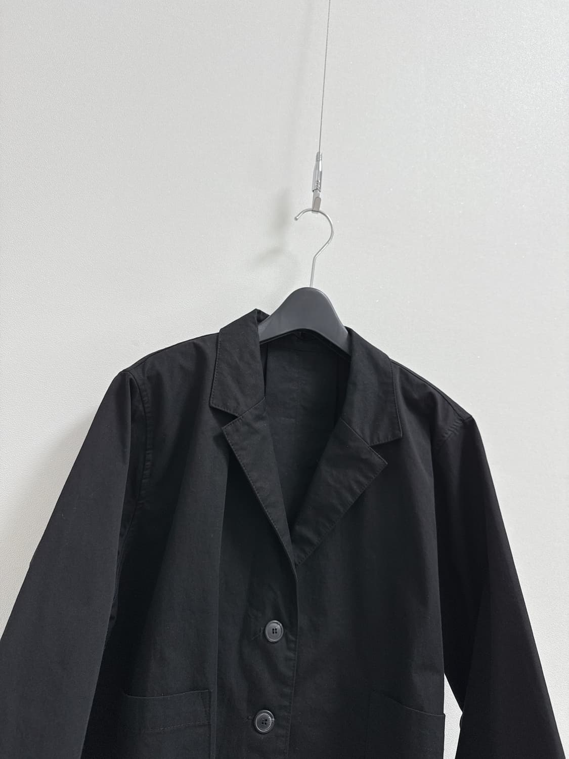 본빠옹 블랙 루즈핏 코튼 자켓 상품이미지4