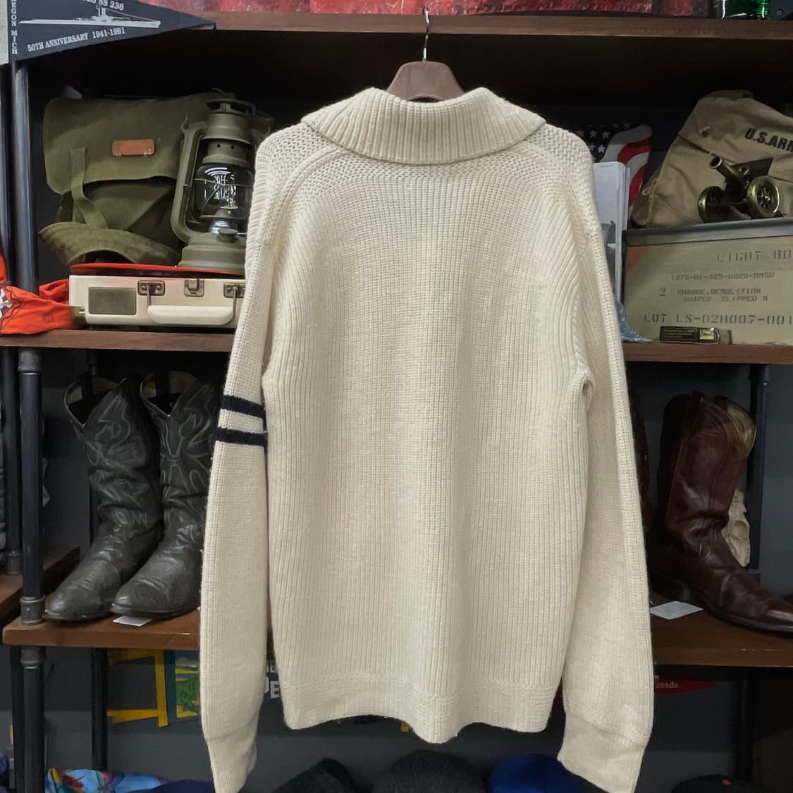 90s 폴로 랄프로렌 MT. whitney 패치 울 니트 가디건 상품이미지2